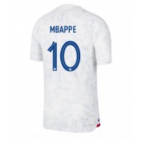 Frankreich Kylian Mbappe #10 Fußballbekleidung Auswärtstrikot WM 2022 Kurzarm